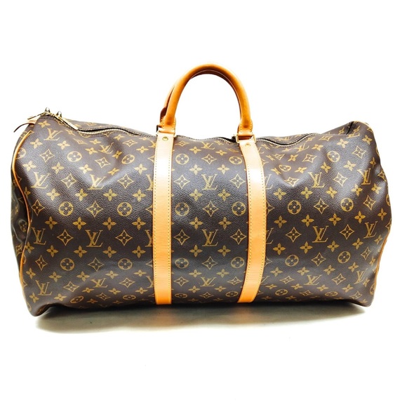 Louis Vuitton Handbags - Louis Vuitton Monogram Canvas Brown with Tan Travel Duffle Bag